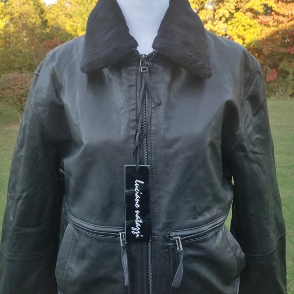 Luciano Natazzi New Nappa Leather Bomber Jacket - Picture 6 of 14
